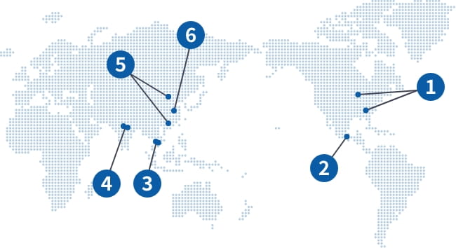 Group Companies Map